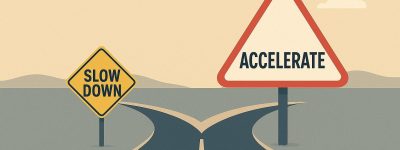 Slow down or accelerate Slow down or accelerate