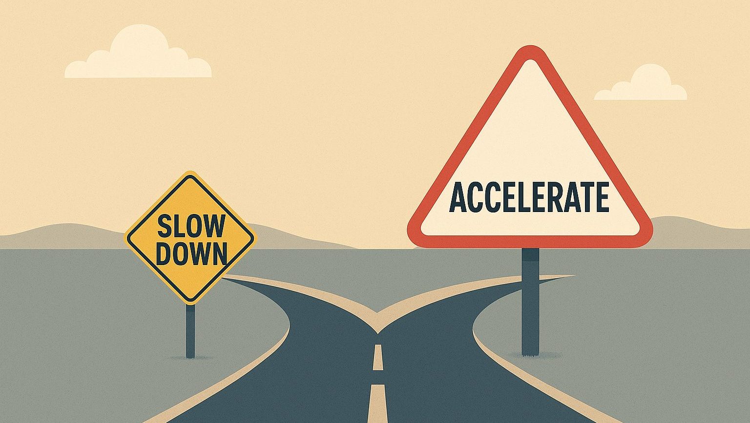Slow down or accelerate